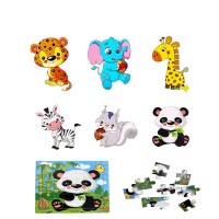 Toytexx Wooden Jigsaw Puzzles, 6 Pack Animal Puzzles for Toddlers Kids 3 Years Old Educational Toys for Boys and Girls